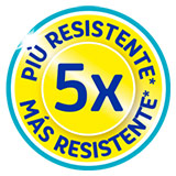 5 volte più resistente