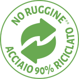 No Ruggine - Acciaio 90% Riciclato